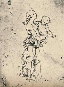 Een Vrouw die een Kind Draagt, ca. 1481, 1945 door Leonardo da Vinci