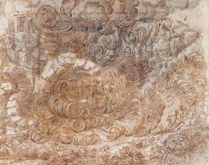 Een zondvloed door Leonardo da Vinci