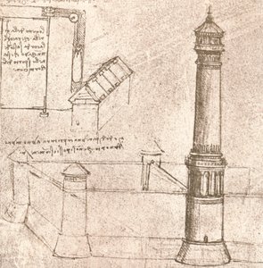 Architectuur voor kastelen, ca. 1472-ca. 1519 1883 door Leonardo da Vinci
