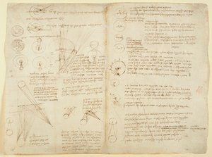 Aantekeningen en diagrammen over mechanica, uit 