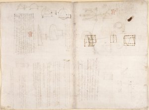 Blanco pagina met diagrammen, uit 
