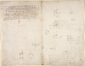Tekeningen over de mechanische krachten en krachten, percussie, zwaartekracht, beweging, optica en astronomie, met verschillende rekenkundige en geometrische stellingen