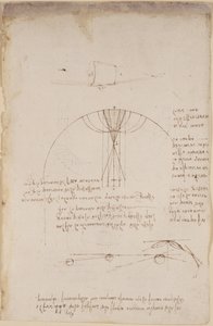 Diagrammen over optica, betreffende de caustics van reflectie; notitie en schets over mechanica, betreffende de kracht van percussie en met verwijzingen naar het Aristotelische principe 