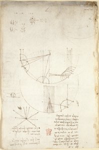 Diagrammen over optica, betreffende de caustics van reflectie; aantekening en schets over mechanica, betreffende de kracht van percussie en met verwijzingen naar het Aristotelische principe 