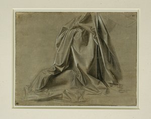 Daperie voor een dummyfiguur ... door Leonardo da Vinci