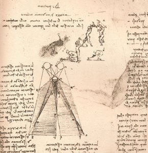 Diagram dat de theorie van licht en schaduw illustreert en schetsen van figuren, c1472-c1519 1883