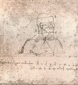 Tekening ter illustratie van de theorie van de proporties van het menselijk figuur, ca. 1472-ca. 1519 1883 door Leonardo da Vinci