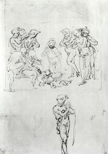 Figurale studies voor de Aanbidding der Wijzen, c.1481