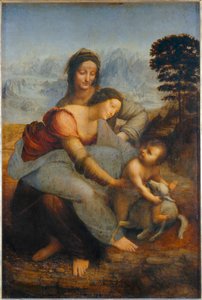 De maagd en het kind met de heilige Anna ... door Leonardo da Vinci