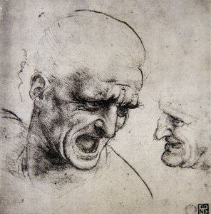 Studie voor de Slag bij Anghiari door Leonardo da Vinci