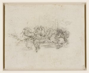 Leonardo da Vinci - RCIN 912339, Een cavalcade rond 1503-4 door Leonardo da Vinci
