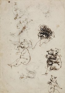 Leonardo da Vinci, object 1857.0110.1 - verso (British Museum) door Leonardo da Vinci