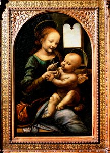 Madonna met een bloem, Madonna Benois, 1478 door Leonardo da Vinci
