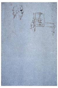 Mannelijk profielportret door Leonardo da Vinci