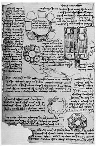 Schets voor Kasteel Romorantin, 1517-1518 1954 door Leonardo da Vinci