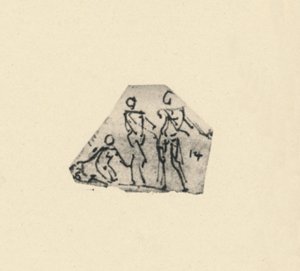 Schets van drie figuren, ca. 1480, 1945 door Leonardo da Vinci