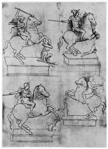 Studies voor het Sforza Monument, c1488-1493 1954 door Leonardo da Vinci