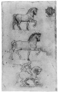 Studies voor het Trivulzio Monument, c1508 door Leonardo da Vinci