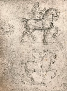 Studie voor het Sforza-monument, ca. 1482-ca. 1499 door Leonardo da Vinci