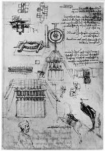 Studie voor het gieten van het Sforza-monument, c1493 1954