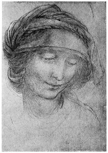 Studie voor het hoofd van St. Anne, c1508 1954