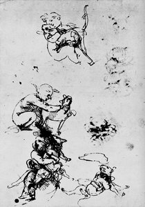 Studie van een kind met een kat, 1478-1481 1945