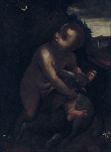 De jonge Sint Johannes de Doper door Leonardo da Vinci