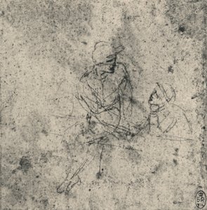 Twee Figuren in Gesprek, ca. 1480 door Leonardo da Vinci