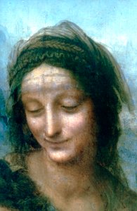 Maagd en Kind met Sint Anna (detail), 1502-1516 door Leonardo da Vinci