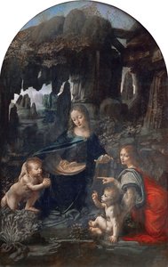 Maagd van de Rotsen door Leonardo da Vinci