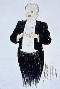 Marcel Prevost (1862-1941) Franse romanschrijver, tekening door Cappiello 1905 door Leonetto Cappiello