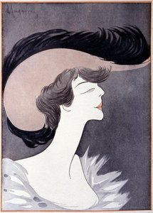 Portret van mevrouw Longworth (Alice Roosevelt Longworth) (1884 - 1980), dochter van Theodore Roosevelt. Cartoon door Leonetto Cappiello. door Leonetto Cappiello