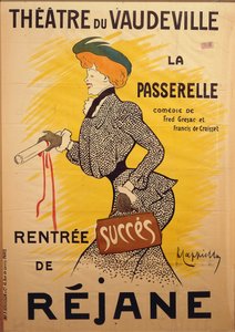 Theatre du Vaudeville: La Passerelle, door Leonetto Cappiello (1875-1942), illustratie