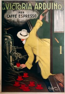 Reclame voor Victoria Arduino espressokoffiemachine