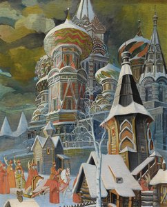 Sint-Basiliuskathedraal door Leonid Mikhaylovich Brailovsky