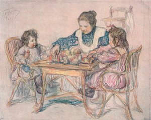Tekening door Leonid Pasternak, 1904, 1906