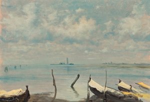 Uitzicht van Mestre op Venetië (lagunelandschap)