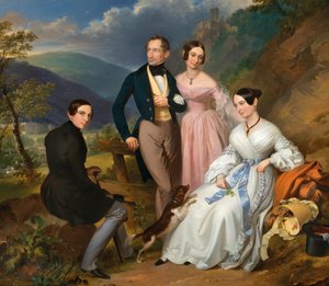 Leopold Fertbauer familieportret voor de Weilburg 1839