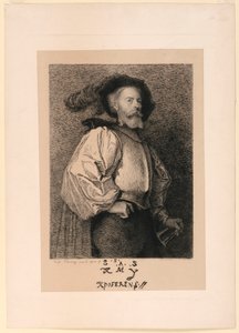 Zelfportret als een Ridder door Leopold Flameng