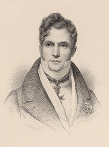 Portret van de dirigent en componist Gaspare Spontini door Leopold Massard