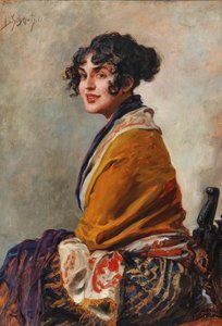 Portret van de actrice Lili Marberg, 1876-1962