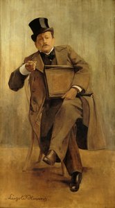 Portret van Georges Courteline door Leopold Stevens