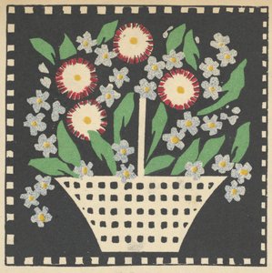 Mand met bloemen door Leopoldine Kolbe