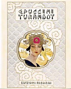 Omslag van de partituur voor de opera Turandot c. 1926