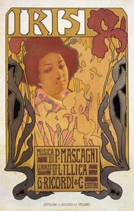 Iris, poster voor opera door Pietro Mascagni door Leopoldo Metlicovitz