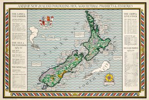 Een Kaart van Nieuw-Zeeland