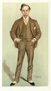 Kunstenaar en R A, William Quiller Orchardson, Schotse kunstenaar, 1898 door Leslie Matthew Ward