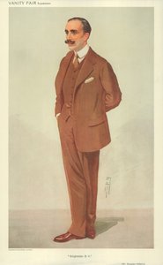 Mr Douglas Vickers, Brightside DV, 30 december 1909, Vanity Fair cartoon door Leslie Matthew Ward