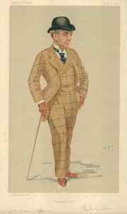 Mr Hwfa Williams, Sandown Park, 7 november 1891, Vanity Fair cartoon door Leslie Matthew Ward