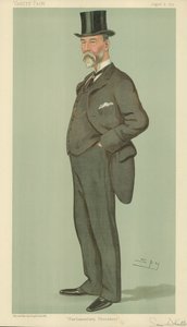 De heer Samuel Whitbread, parlementaire procedure, 8 augustus 1895, Vanity Fair cartoon door Leslie Matthew Ward